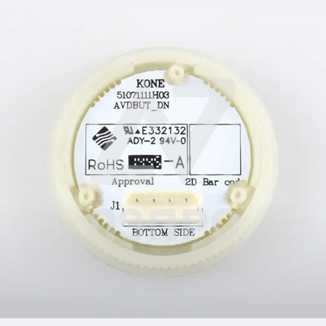 Модуль кнопочный KDS (толкатель черного цвета, белая подсветка) 51071111H03 Kone