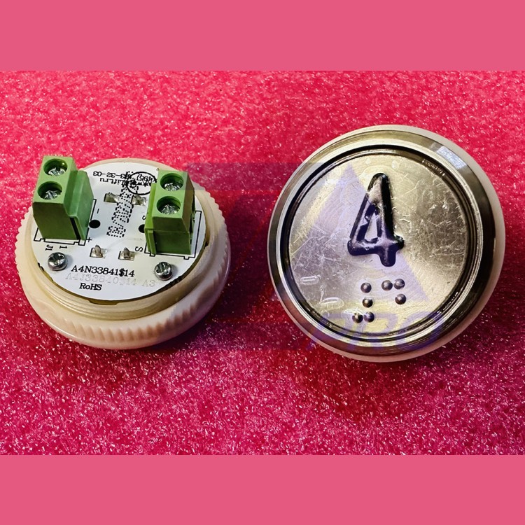 Модуль кнопочный A4N33841$14 белая подсветка Брайль "4" BBP-R331-CMPLT-S-W-04(EA2406S-S-W-04) ЩЛЗ