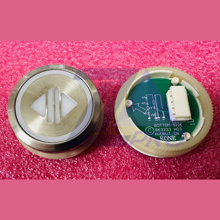 Кнопочный модуль KDS "открытие дверей" круглый, AVDBUT, красная подсветка, KM863233H03 KM863050G343H081 Kone