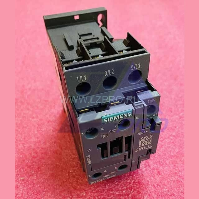 Контактор 110V 17A 7,5kW допконтакты 1NO+1NC 3RT2025-1AF00 SIRIUS Siemens