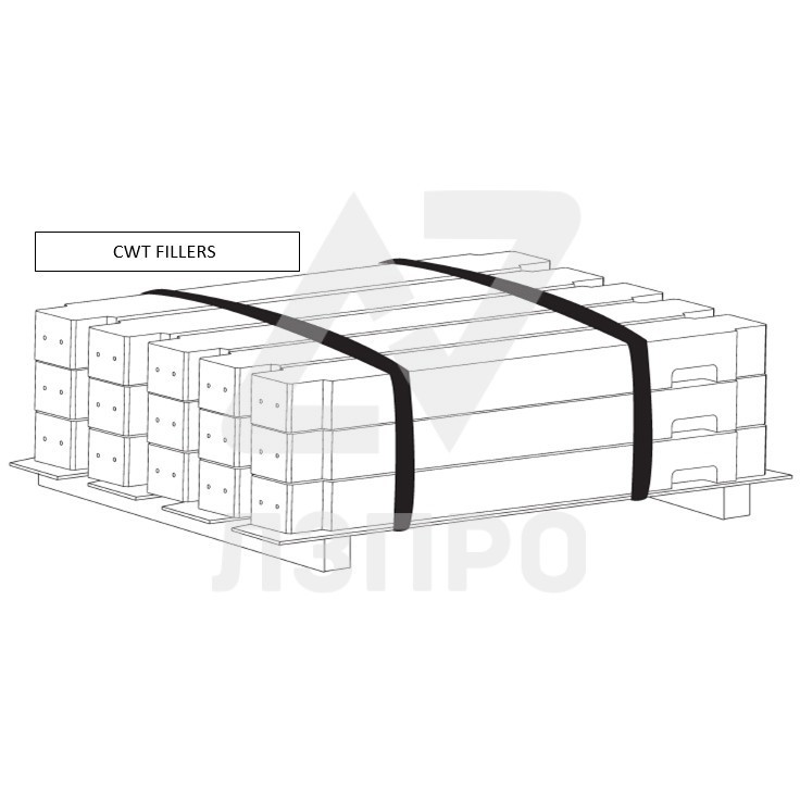 Груз противовеса металлический (высота 10 мм) 
