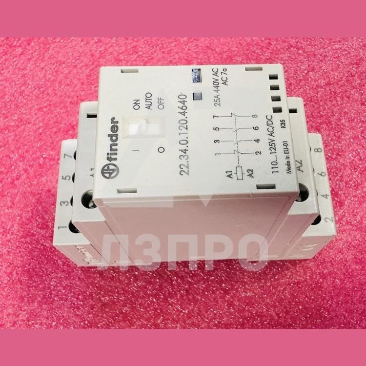 Контактор модульный 2НО+2НЗ 25А 120VDC/VAC 22.34.0.120.4640 Finder