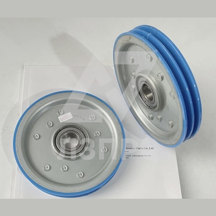 Ролик с двумя канавками под тросик D=140mm H=20mm подшипник 6204 Otis