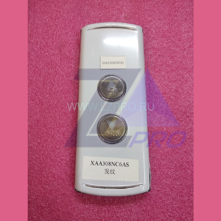 Вызывной пост (2 кнопки с стрелкой и кодом Брайля BR34C, синяя ореол) XIZI OTIS