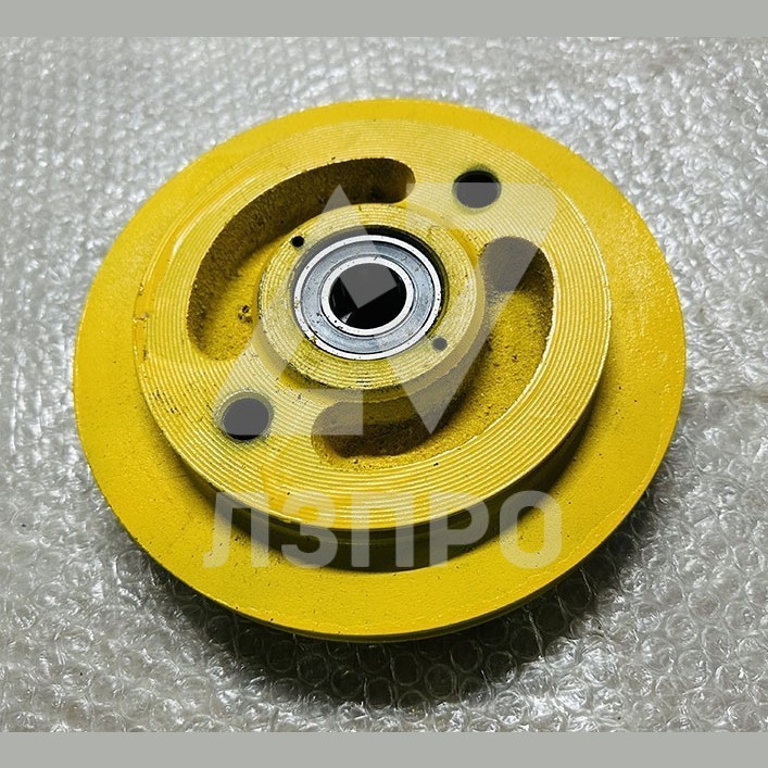 Шкив D-220мм ограничителя скорости (канат 7,8 мм, в сборе с подшипниками) 006.07.00.001 КМЗ/ЩЛЗ