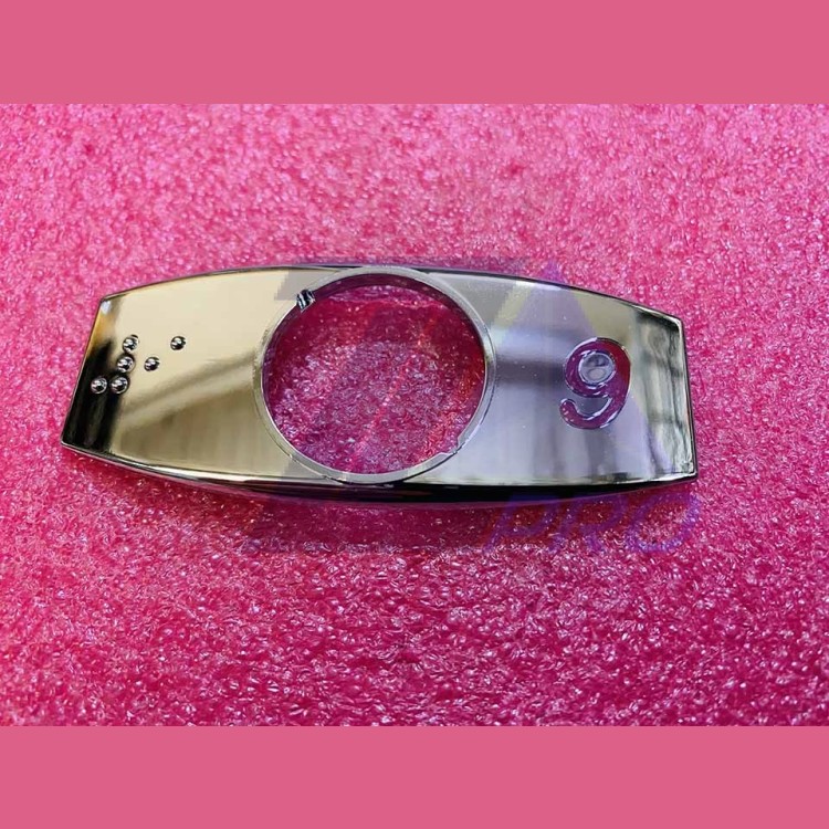 Чиклет "9" хром с шрифтом Брайля FAA396J209 Otis