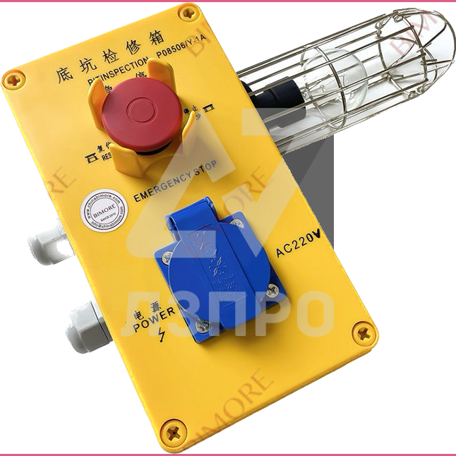 Блок приямка с розеткой AC220V, кнопкой "STOP" и освещением XAA23750M3 XIZI Otis