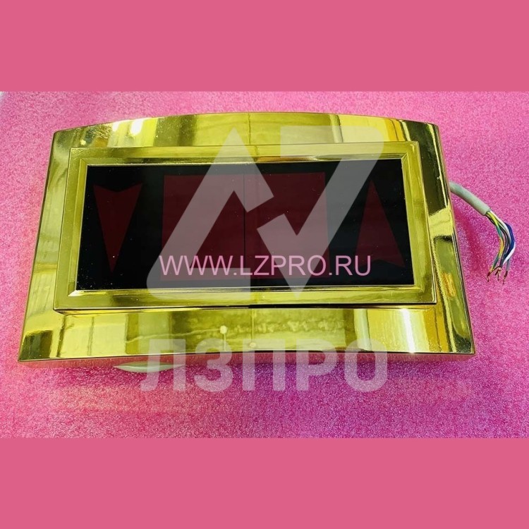 Индикатор этажный (табло) в сборе, полированное "золото" Otis