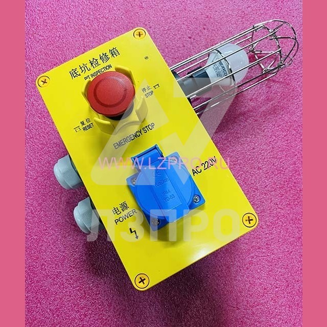 Блок приямка с освещением, кнопкой СТОП, розеткой 220V HBA23750B3