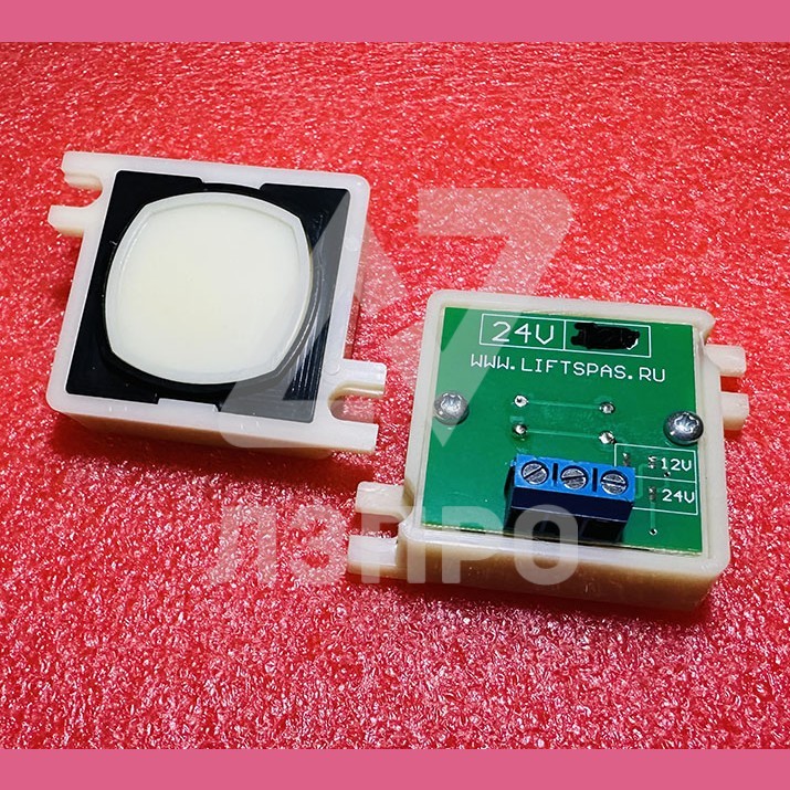Модуль кнопочный красная подсветка "без символов" 24V B2M V4-06 Alphalift Technos