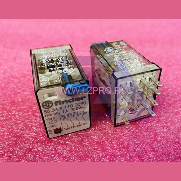 Реле промежуточное 110V DC 7A 55.34.9.110.0090 Finder