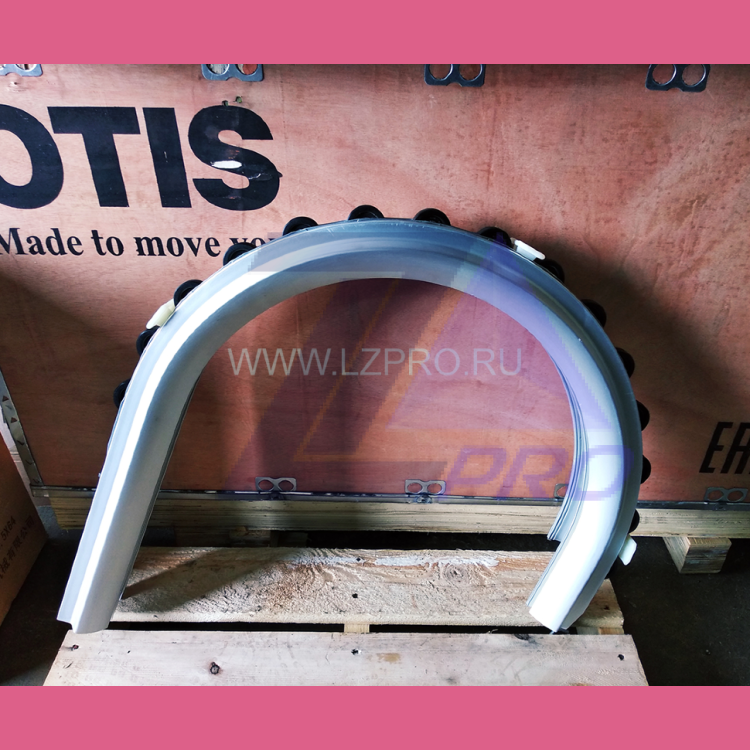 Алюминиевая основа огибающего участка балюстрады эскалатора в сборе с роликами XO508 XIZI OTIS