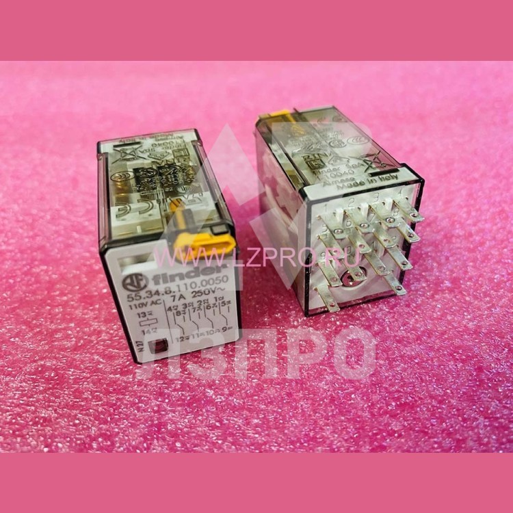 Реле промежуточное 55.34.8.110.0050 110V AC 7A Finder