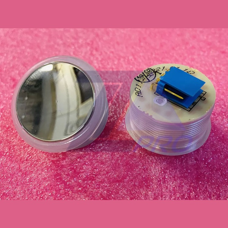 Кнопка (подсветка зеленый ореол, полированная, AMP разъем для MCS220) FAA25090AD112 Otis