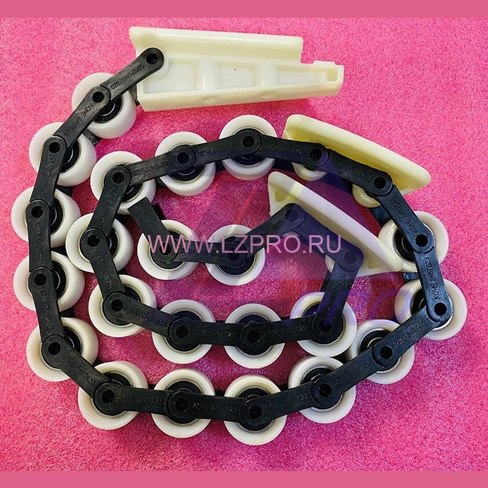 Обводная цепь торца балюстрады RSV TL, 22 ролика, L=1330мм, шаг 45мм DEE2758680 Kone