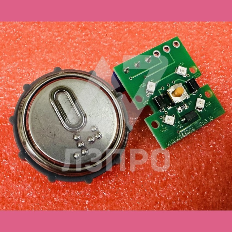 Модуль кнопочный круглый с гайкой код Брайля "0" ВКЛ13А-7-4П