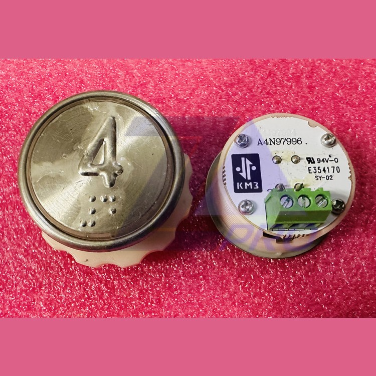 Кнопочный модуль с шрифтом Брайля "4" разъём под винт A4N97996 MA2D04-D-R-04 КМЗ
