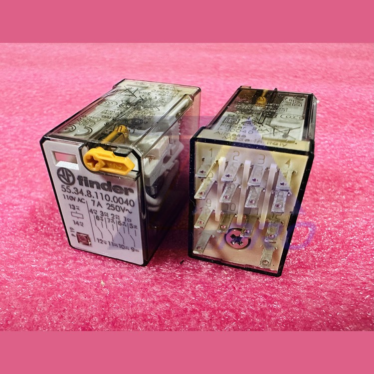 Реле промежуточное 110VAC 7A 4CO-4PDT 55.34.8.110.0040 Finder