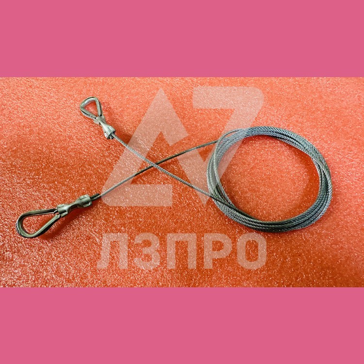 Тросик привода дверей кабины в сборе проём 700мм 1000М.06.00.600М-01 КМЗ