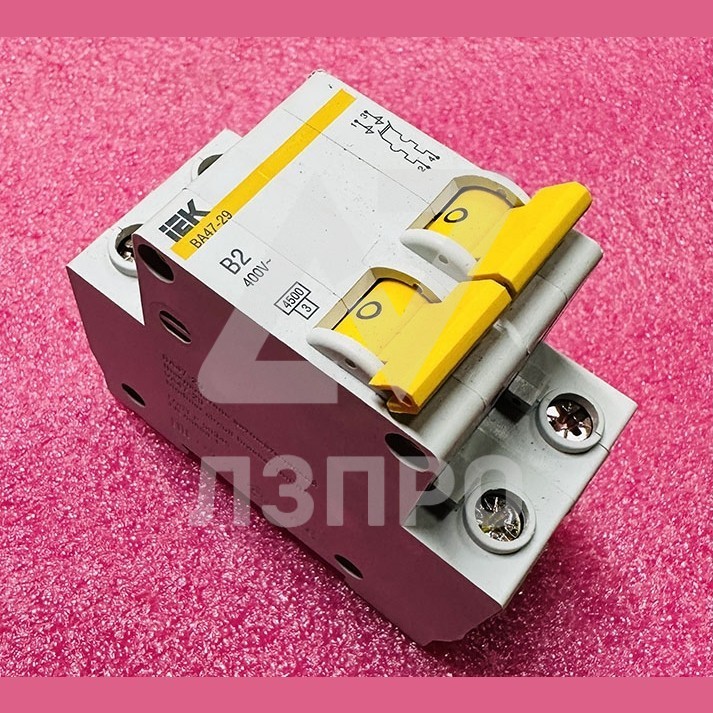 Выключатель автоматический ВА47-29 2Р B2 iEK
