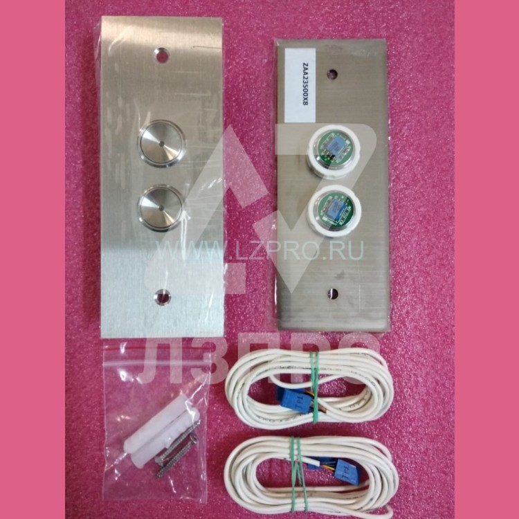 Пост вызова двухкнопочный (кнопка зел. индикация "точка" L302) ZAA23500X8