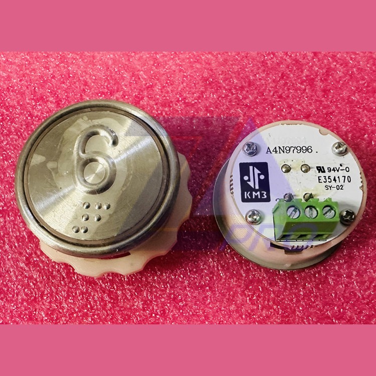 Кнопочный модуль с шрифтом Брайля "6" разъём под винт A4N97996 MA2D04-D-R-06 КМЗ