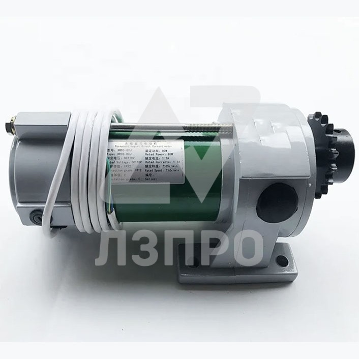 Электродвигатель привода дверей с редуктором 110VDC XRDS-80J XIZI OTIS