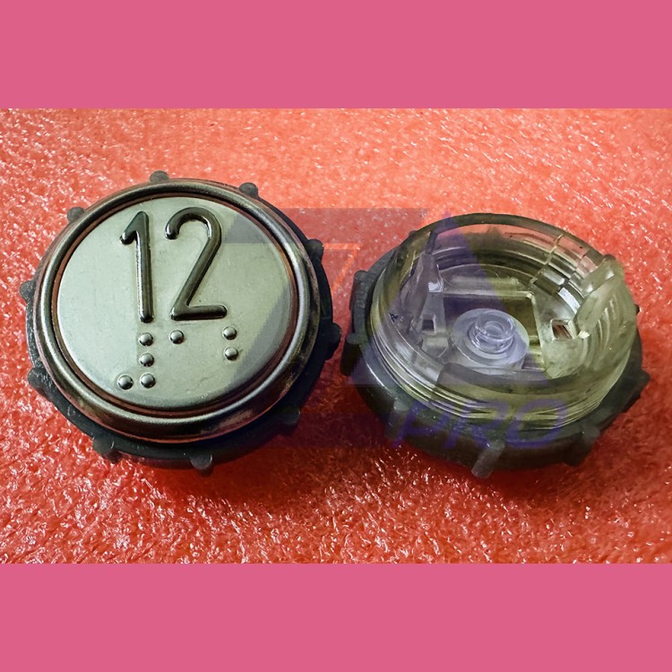 Модуль кнопочный круглый 12 с гайкой без платы ВКЛ13А-7П (7-4П)