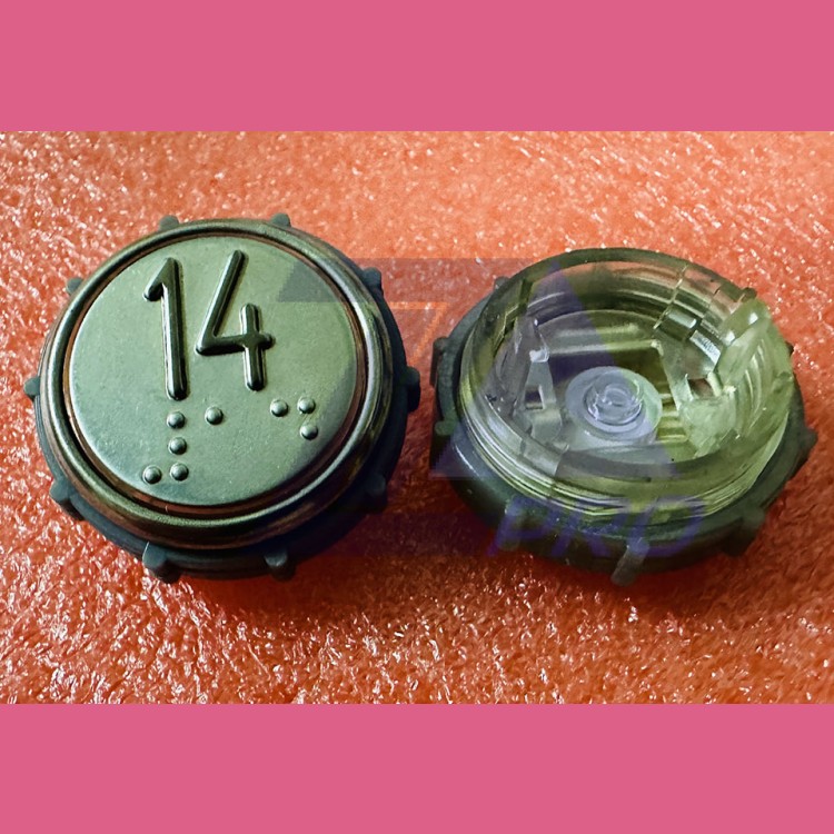 Модуль кнопочный круглый 14 с гайкой без платы ВКЛ13А-7П (7-4П)