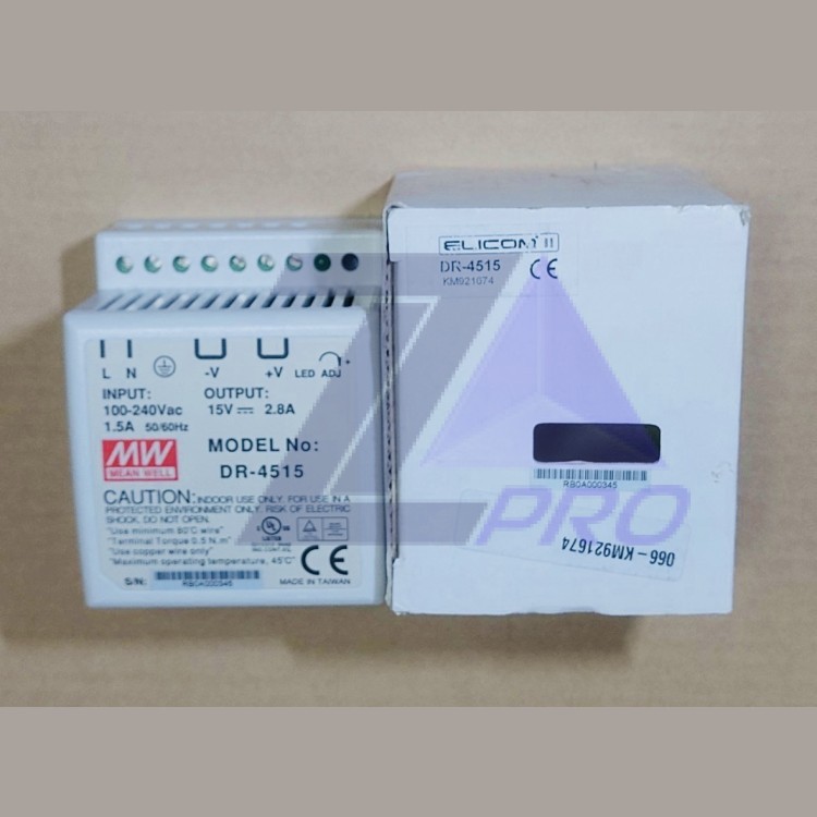 Блок питания 15V 2.8A DR-4515 Mean Well KM921674 Kone