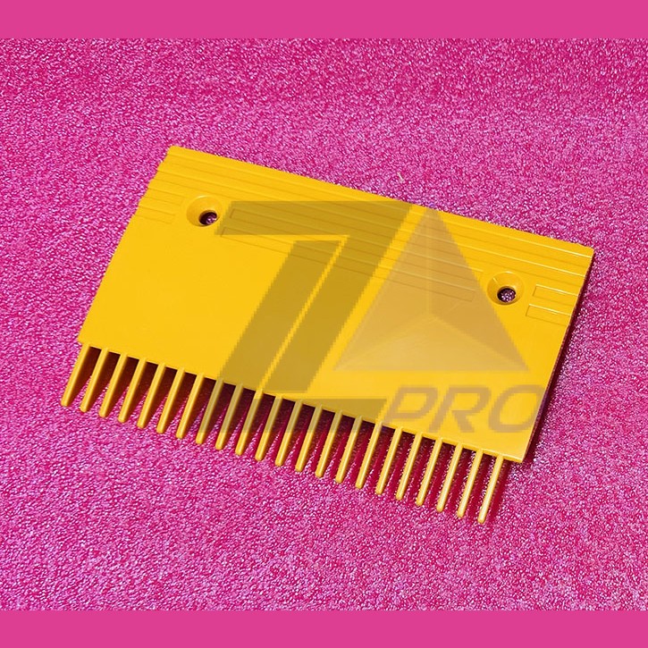 Гребенка эскалатора пластиковая желтая левая B TravelMaster KM5009371H02 Kone