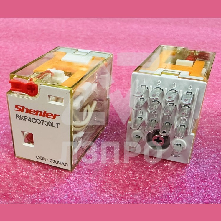 Реле промежуточное 4CO, 6A , 230VAC, LED RKF4CO730LT Shenler