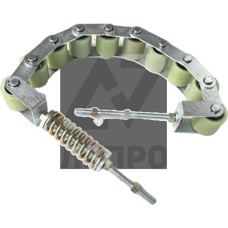 Цепь прижимная поручня эскалатора 10 роликов d=50мм h=50мм шаг 60мм Fujitec