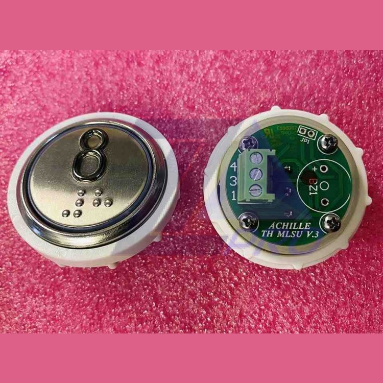 Кнопочный модуль 8 с кодом Брайля, красная подсветка, MLSU, Achille light VEGA