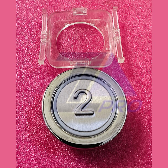 Кнопка приказа круглая, красная подсветка "2" FMR BS Kleemann